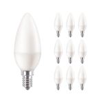 Mehrfachpackung 10x Philips Corepro LED Kerze E14 Matt 7W 806lm - 822-827 Dim To Warm | Ersatz Für 60W