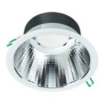 Philips LED Downlight Coreline DN142B Aluminium Weiß 19.2W 2300lm 60D - 830 Warmweiß | Ausschnitt 200mm - IP54 - UGR<19 - Dimmbar