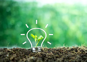 LED vor gr&uuml;nem Hintergrund